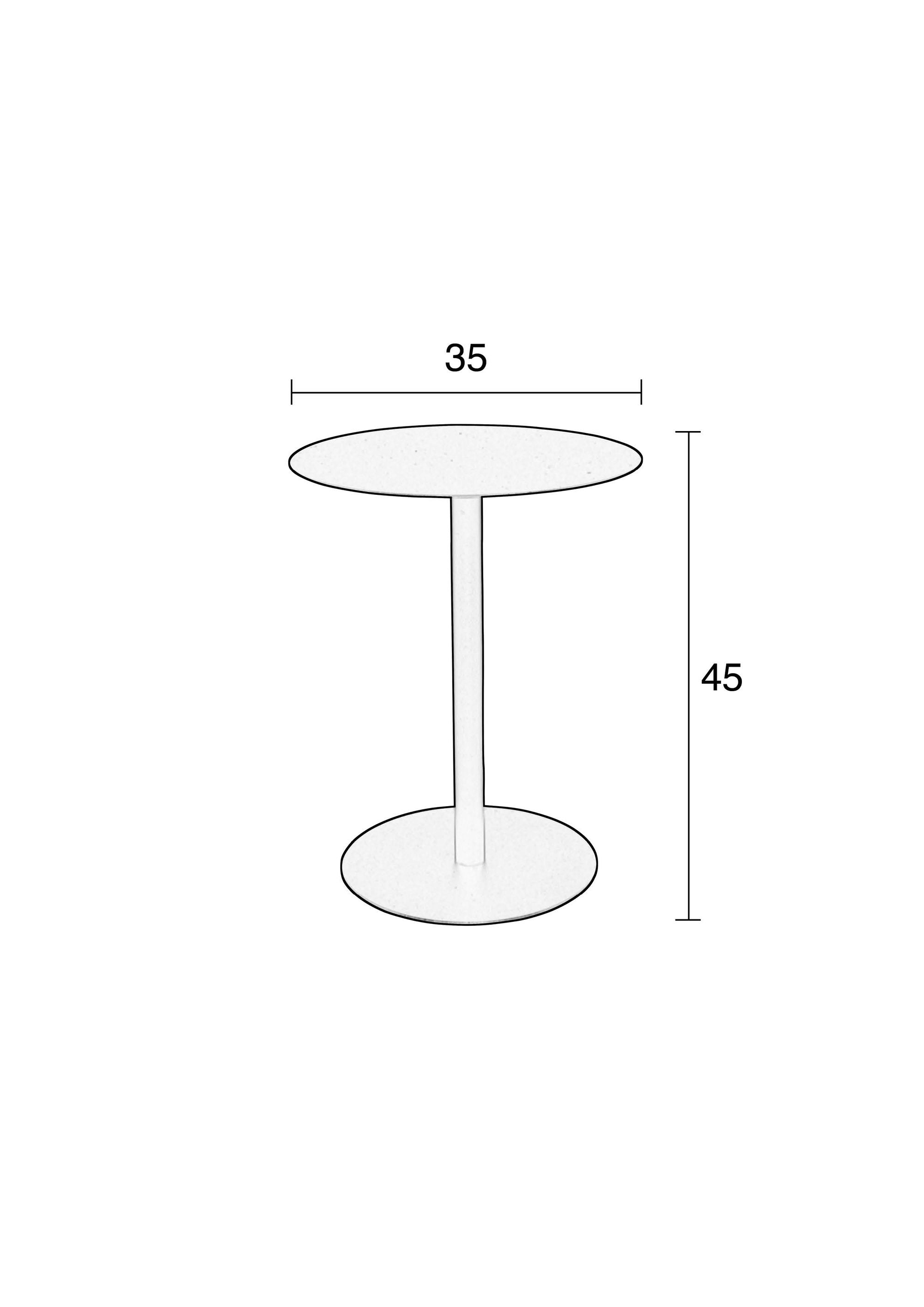 Zuiver Snow Black Round Side Table Small